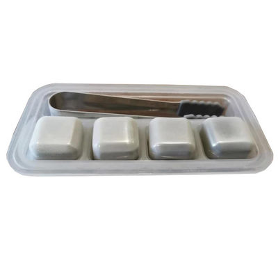 Frosting Engraved Reusable Stainless Steel Ice Cubes For Cooling Wine